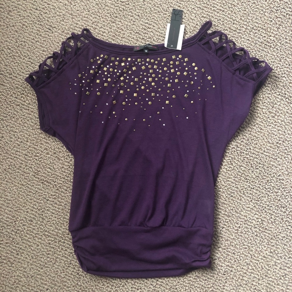 NWT HeartSoul Medium Purple Top